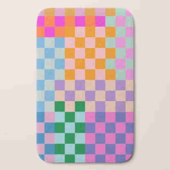 Checks Bath Mat