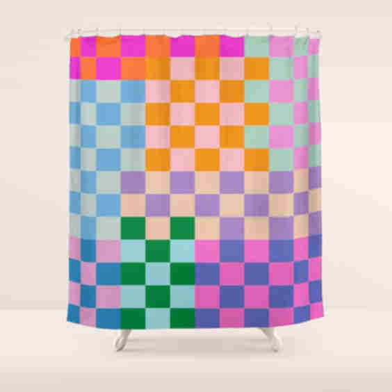 Checks Shower Curtain
