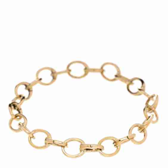 18K Yellow Gold Clasping Link Bracelet