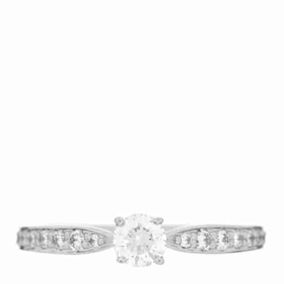 Platinum Diamond 21 Ct Round Brilliant Harmony Engagement Ring