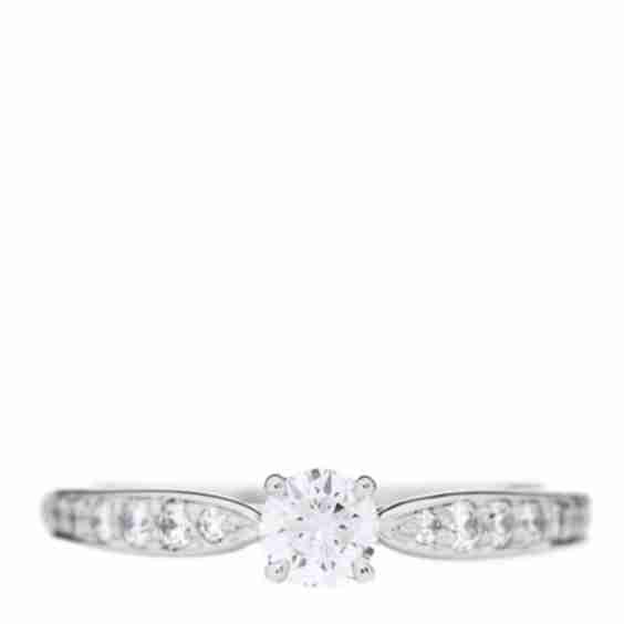 Platinum Diamond 23 Ct Harmony Round Brilliant Engagement Ring 50 5 5