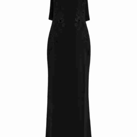 Lace Embroidered Cady Gown