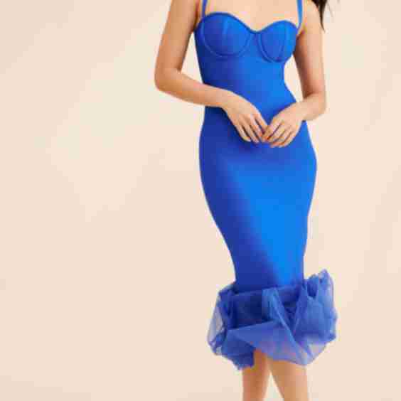 Bandage Organza Detail Dress