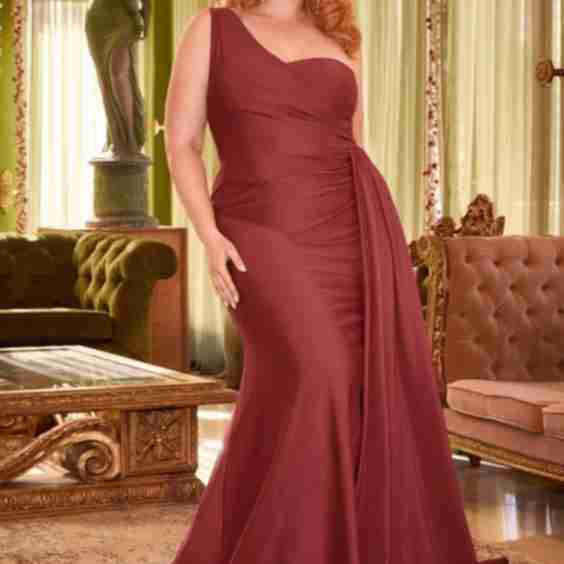 Shannon Gown - One Shoulder Stretch Spandex Satin Dress