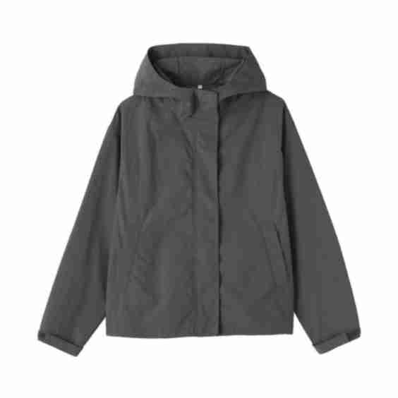 Water-Repellent Packable Hooded Jacket
