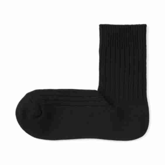 Right Angle Ribbed Thick Short Socks