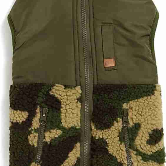Mix Media Camo Sherpa Dog Jacket