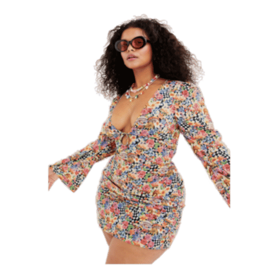 June Bell Sleeve Mini Dress