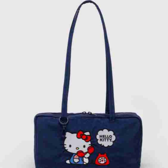 Nylon Bowler Bag Embroidered Hello Kitty Phone