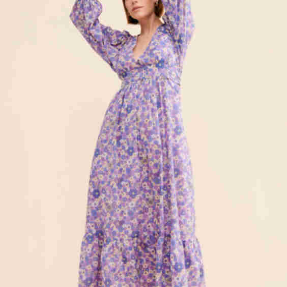 Paolina Long Printed Dress