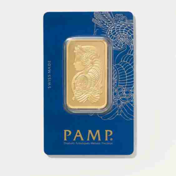 1 oz Gold Bar Lady Fortuna Veriscan In Assay