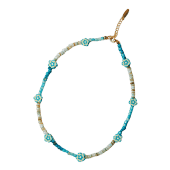 Ombré Beaded Flower Necklace