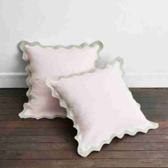 Rosewater & Sage Scalloped European Pillowcases