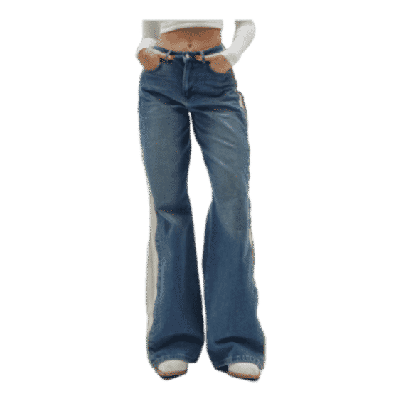 Neon Side Zipper Jeans