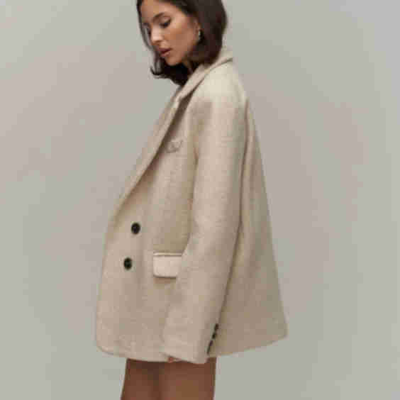 Enzo Oversized Wool Blazer Jacket