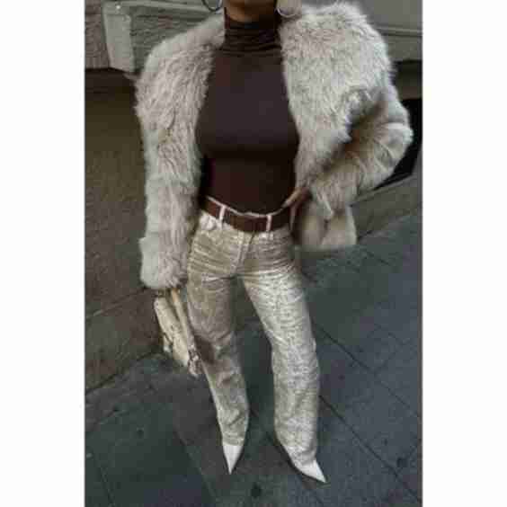 Snake Print Palazzo Jeans