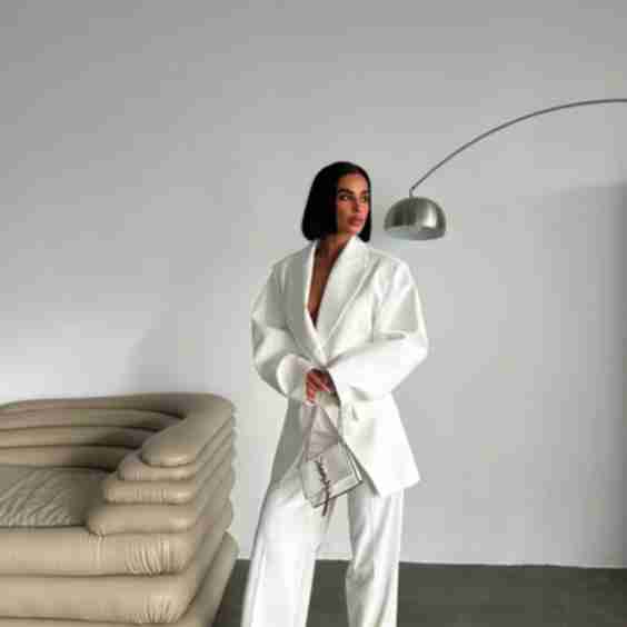 Structured Blazer & Pleated Trousers Set 