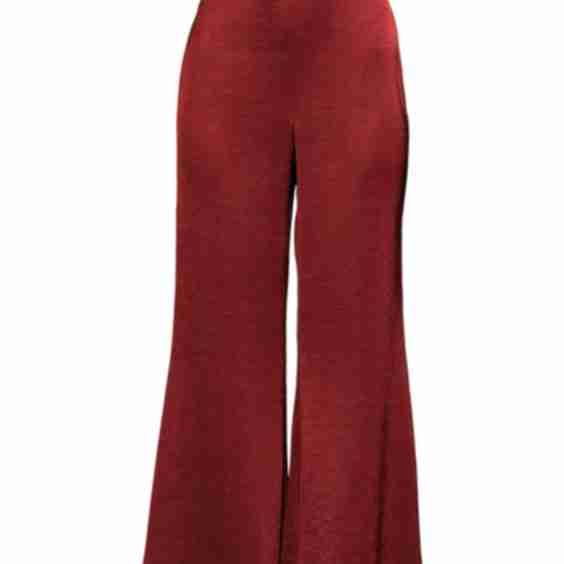 High-Waist Satin Flare Pant