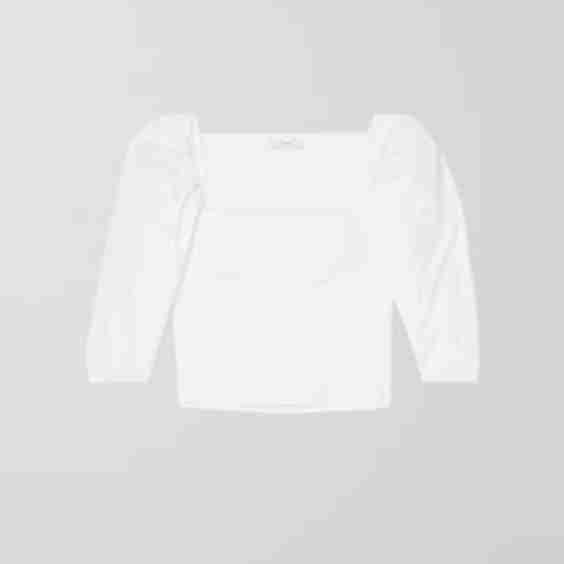 Cropped Cotton-Poplin Blouse