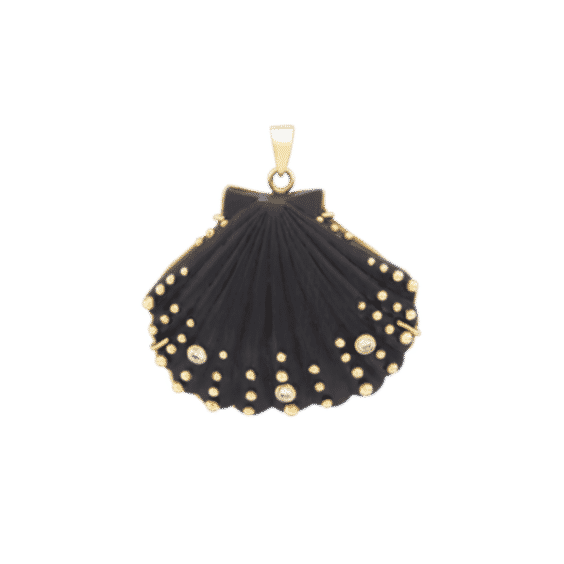Carved Ebony Scallop Shell 2