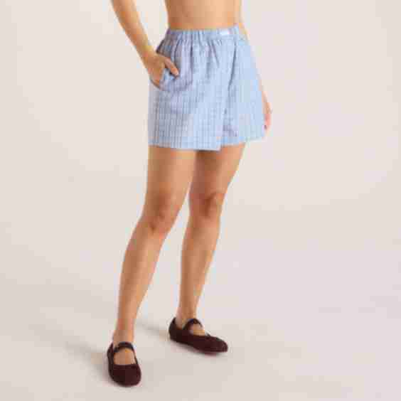 Checked Cotton Shorts