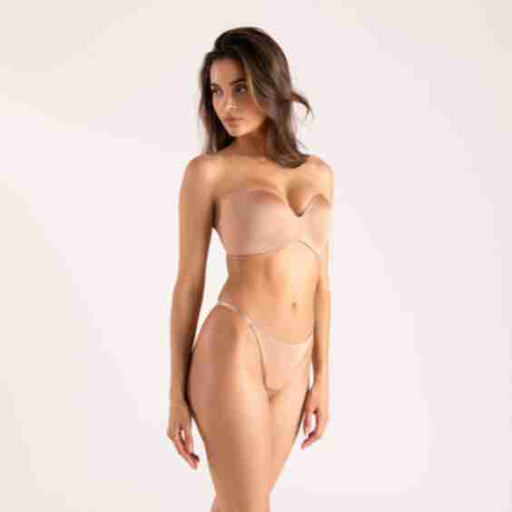 Luxury Strapless T-Shirt Bra Thong Set