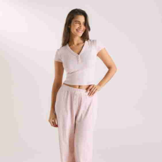 Pointelle Pyjama Top