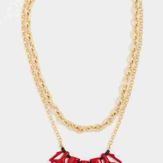 Coral Layered Necklace