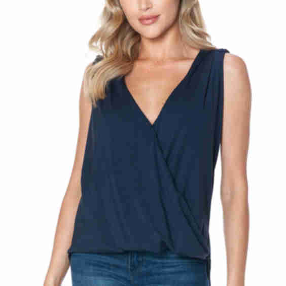 Surplice Top In Curpo Navy