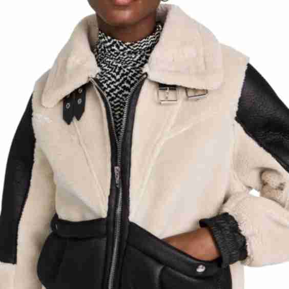 Blaze Out Faux Sherpa Moto Jacket