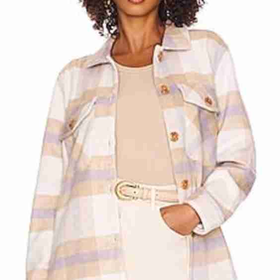 Double Stripe Shacket Up In Trail Blazer