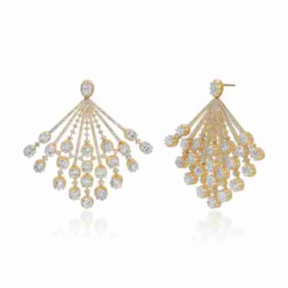 Old Cut Fan Earrings