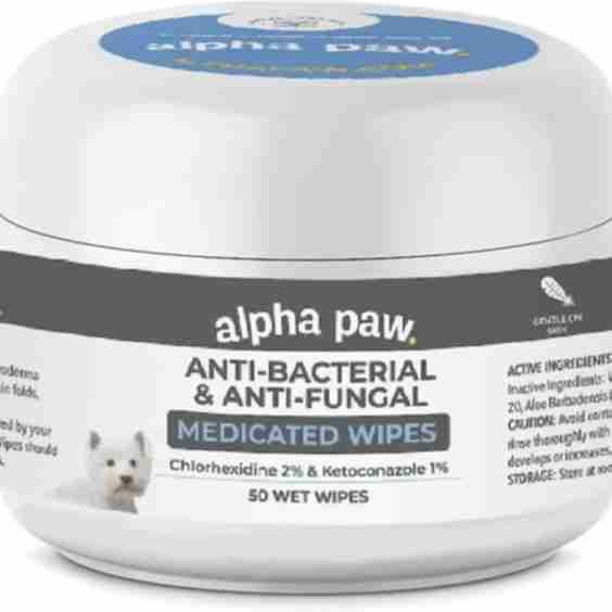 Antibacterial & Antifungal Medicated Dog & Cat Wipes