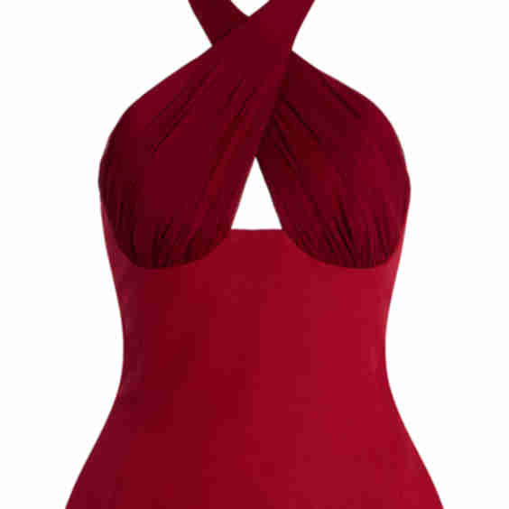 Sculpted Silk Halter Top