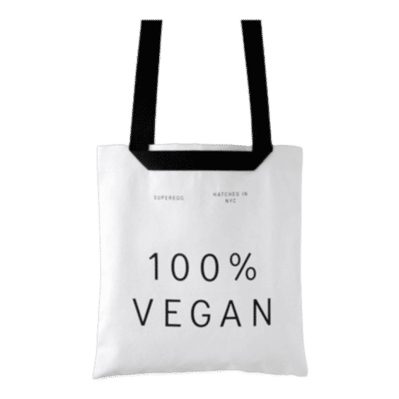 100% Vegan Tote Bag