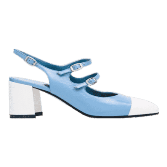 Papaya Metallic Four-Buckle Ballerina Flats