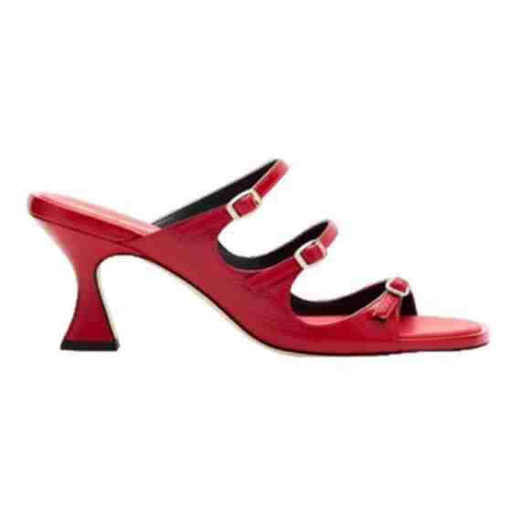 Kitty Leather Mary Jane Slide Sandals