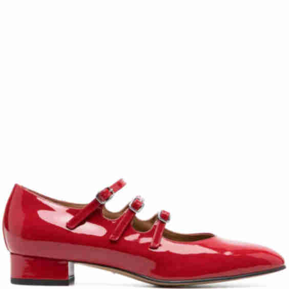 Buckled Patent Leather Pumps