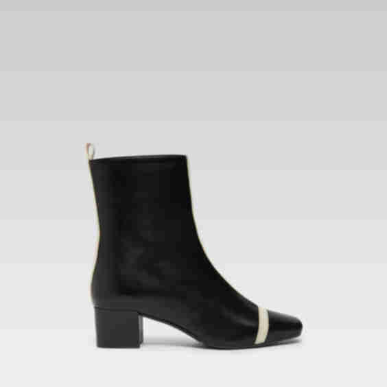 Audrey Bicolor Leather Ankle Booties