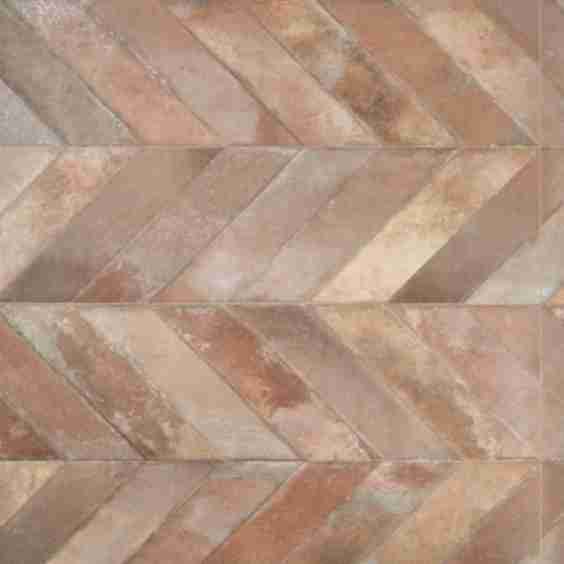 Sample-Sculpt Chevron Cotto 24x48 Natural Porcelain Tile