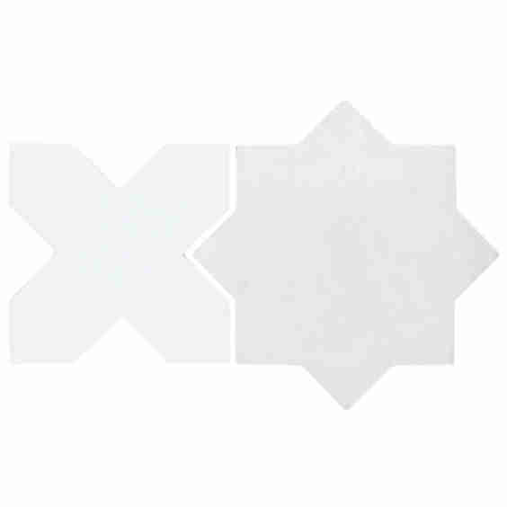 Parma Matte Star and Polished Cross 6" Terracotta Look Porcelain Tile