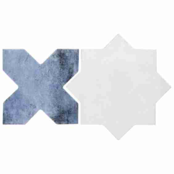 Parma Matte Star and Matte Cross 6" Terracotta Look Porcelain Tile