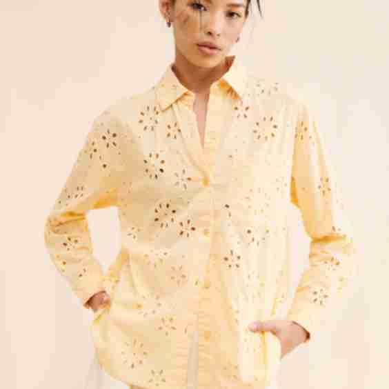 Eyelet Buttondown Top