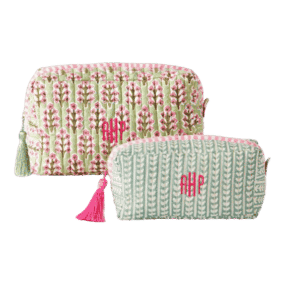 Block Print Travel Pouch Set