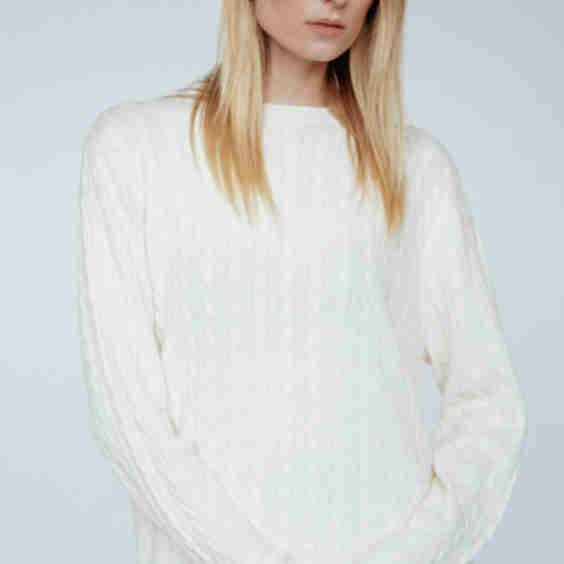 Cashmere Braided Crew