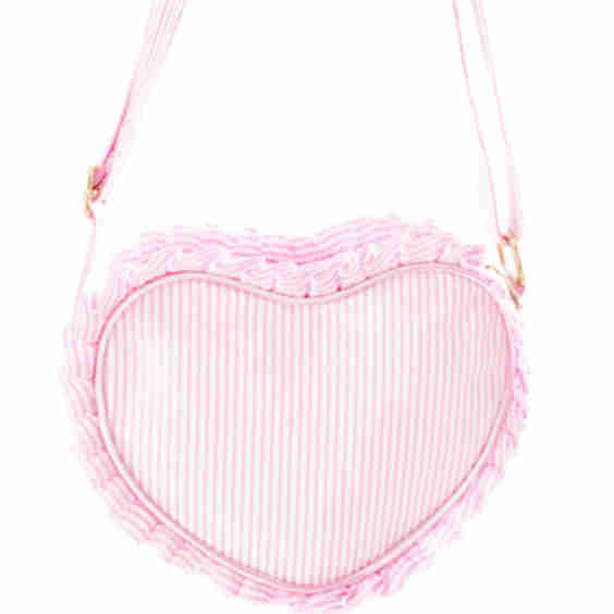 Seersucker Heart Purse