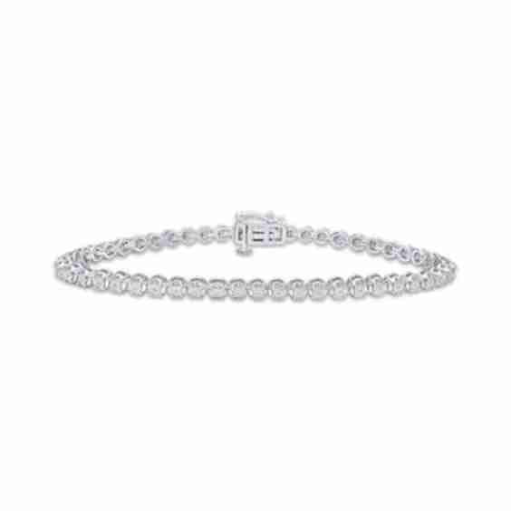Diamond Tennis Bracelet 1/10 CT TW Sterling Silver 7"
