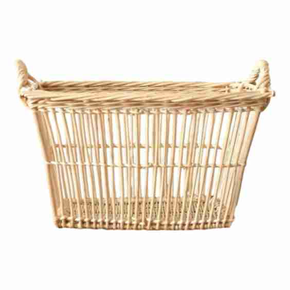 French Wicker Laundry Basket