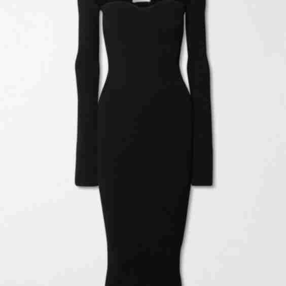 Beth Ribbed-Knit Midi Dress