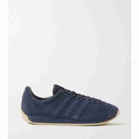 Navy + Adidas Originals Suede Sneakers